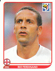 Rio Ferdinand England samolepka Panini World Cup 2010 #186